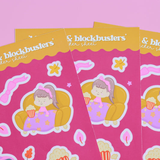 Blankets & Blockbusters Sticker Sheet