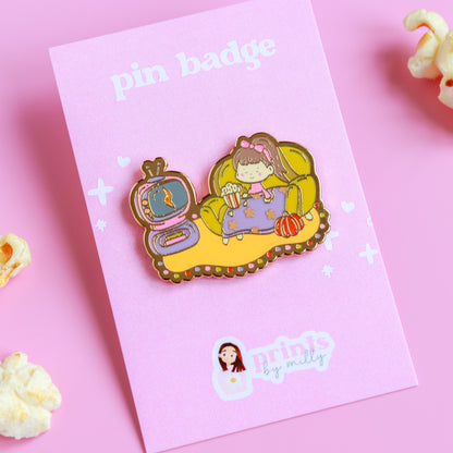 Blankets & Blockbusters Enamel Pin