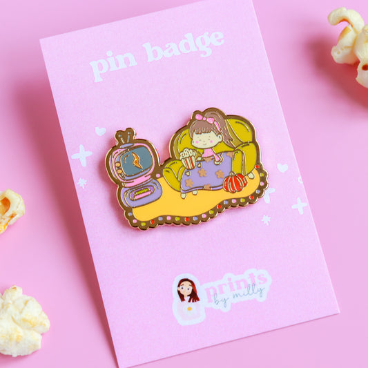 Blankets & Blockbusters Enamel Pin