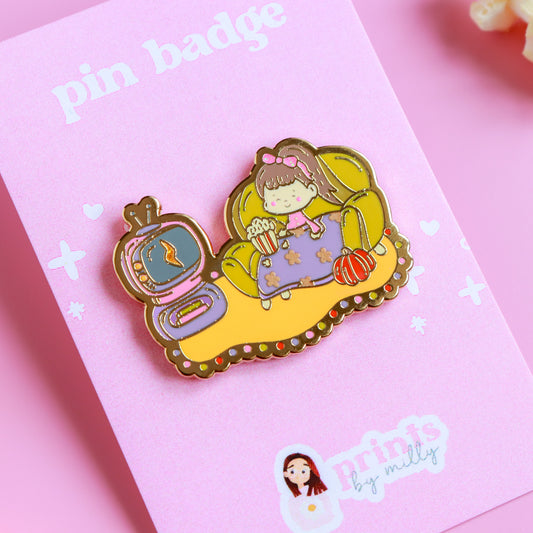 Blankets & Blockbusters Enamel Pin