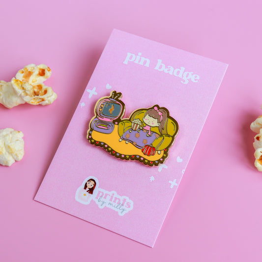 Blankets & Blockbusters Enamel Pin