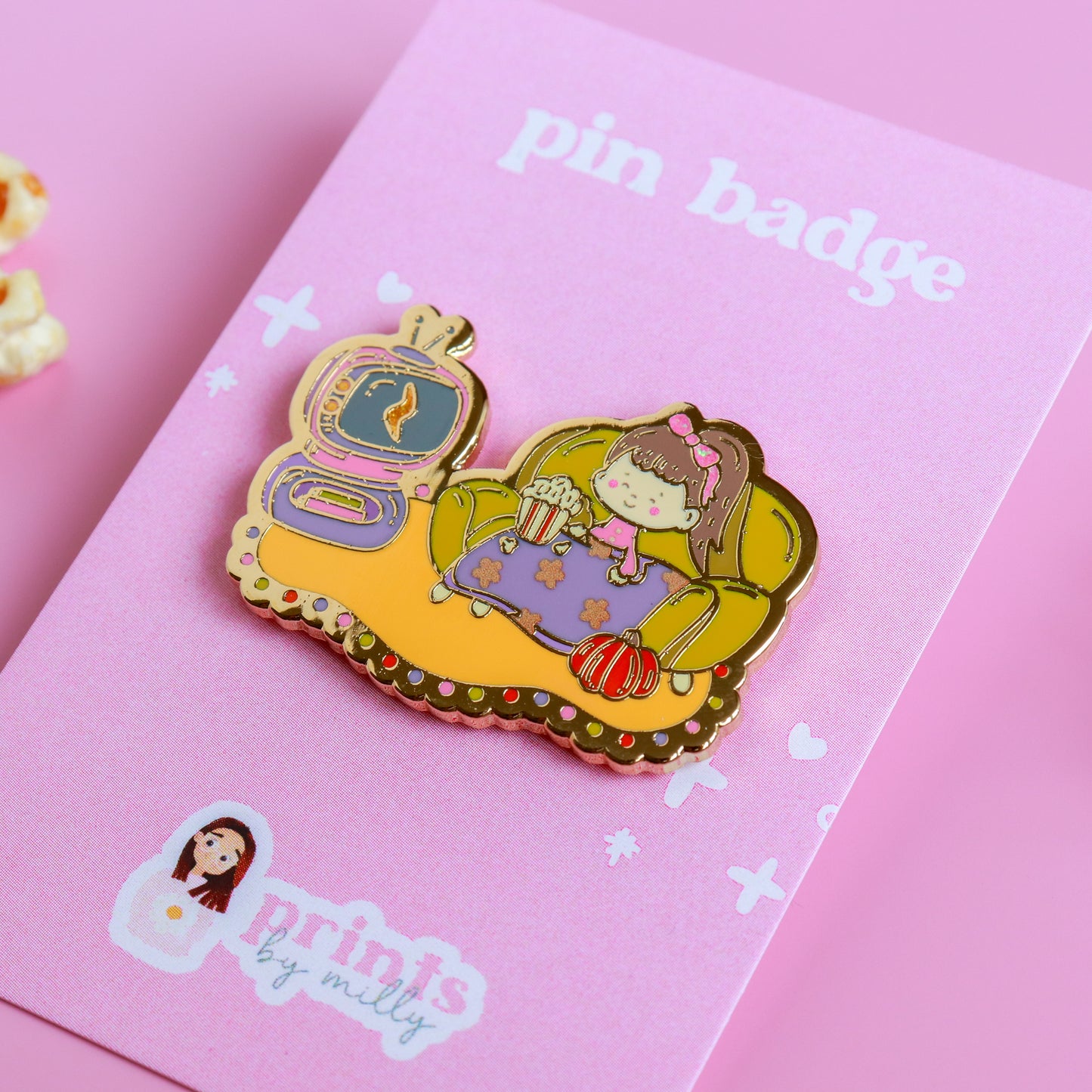 Blankets & Blockbusters Enamel Pin