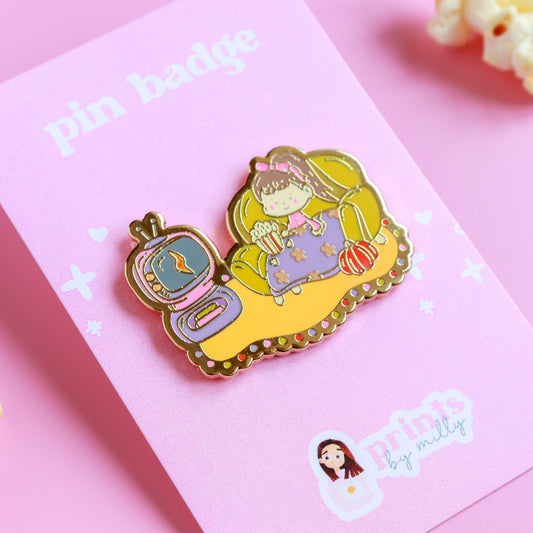 Blankets & Blockbusters Enamel Pin