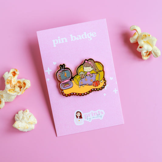 Blankets & Blockbusters Enamel Pin