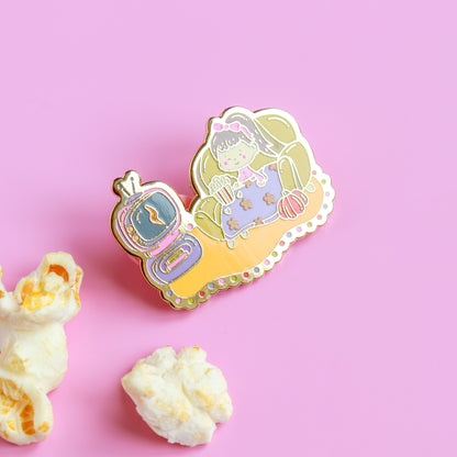 Blankets & Blockbusters Enamel Pin
