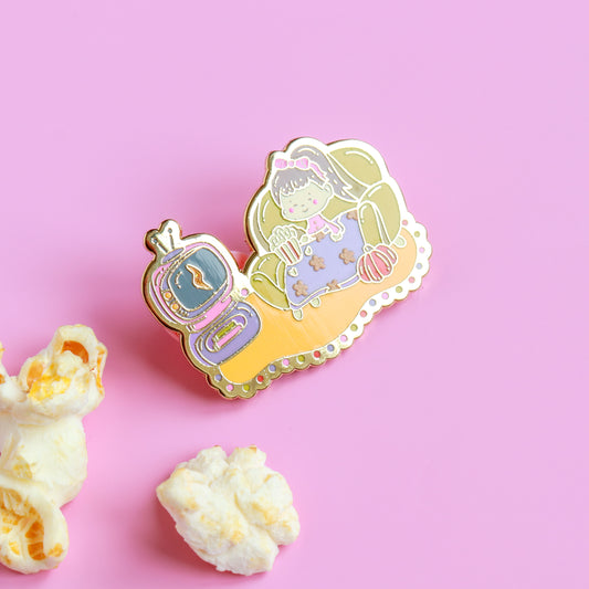 Blankets & Blockbusters Enamel Pin