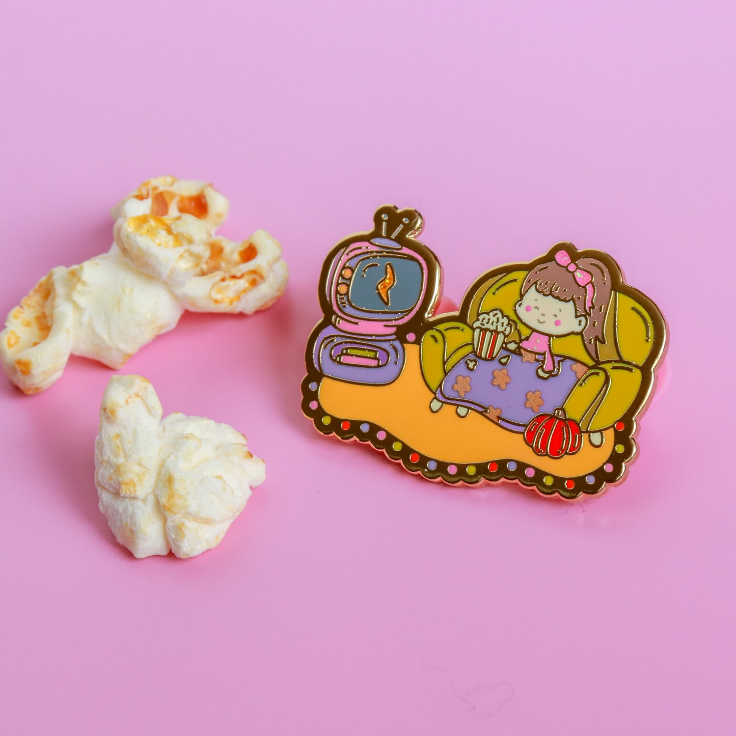 Blankets & Blockbusters Enamel Pin