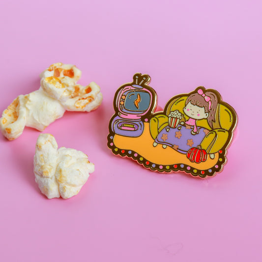 Blankets & Blockbusters Enamel Pin