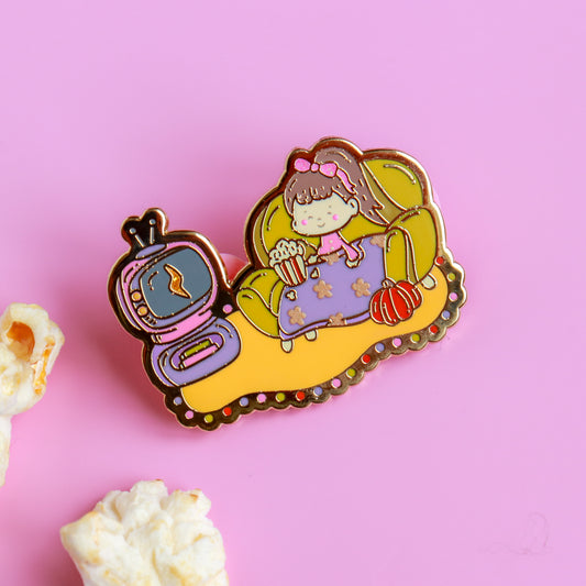 Blankets & Blockbusters Enamel Pin