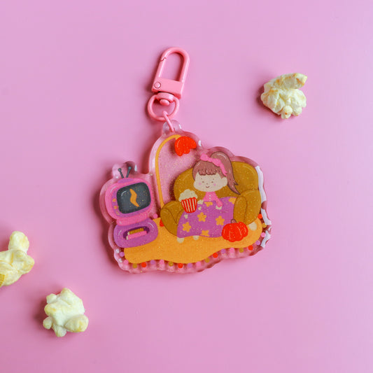 Blankets & Blockbusters Acrylic Keyring