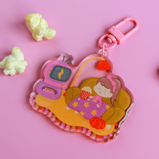 Blankets & Blockbusters Acrylic Keyring