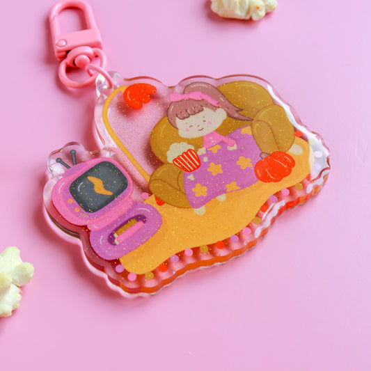 Blankets & Blockbusters Acrylic Keyring