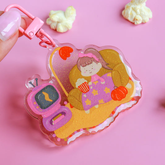 Blankets & Blockbusters Acrylic Keyring