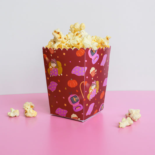 Blankets & Blockbusters Popcorn & Pick n Mix Boxes – Flat-Pack Set of 4