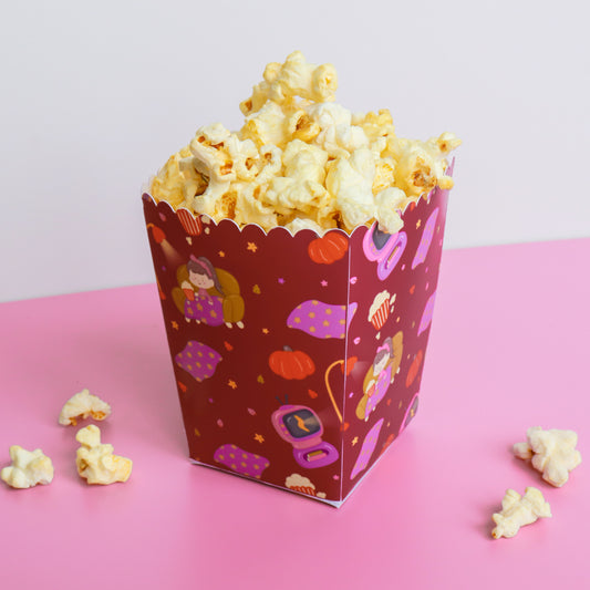 Blankets & Blockbusters Popcorn & Pick n Mix Boxes – Flat-Pack Set of 4