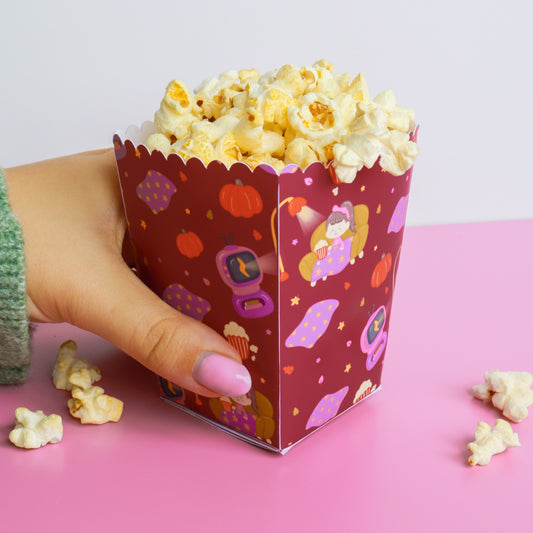 Blankets & Blockbusters Popcorn & Pick n Mix Boxes – Flat-Pack Set of 4