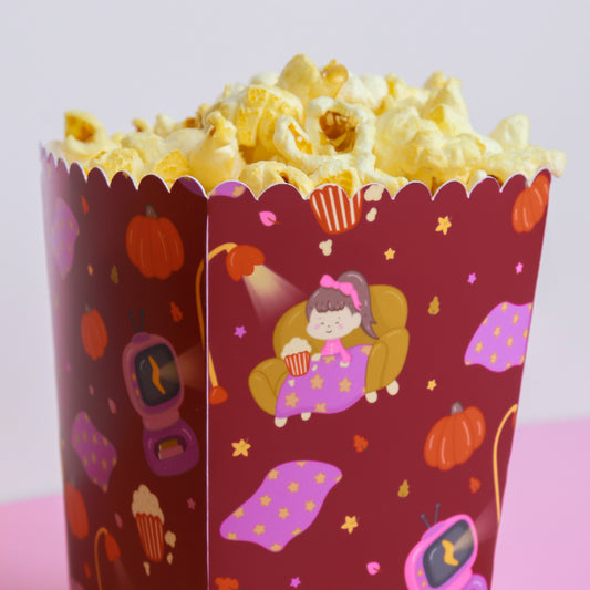 Blankets & Blockbusters Popcorn & Pick n Mix Boxes – Flat-Pack Set of 4