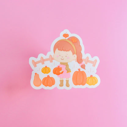 Pumpkin Picking Sticker