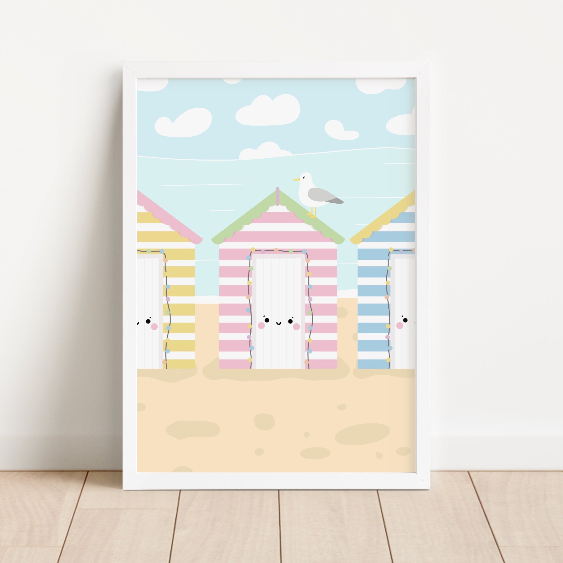 Beach Hut Wall Art Print