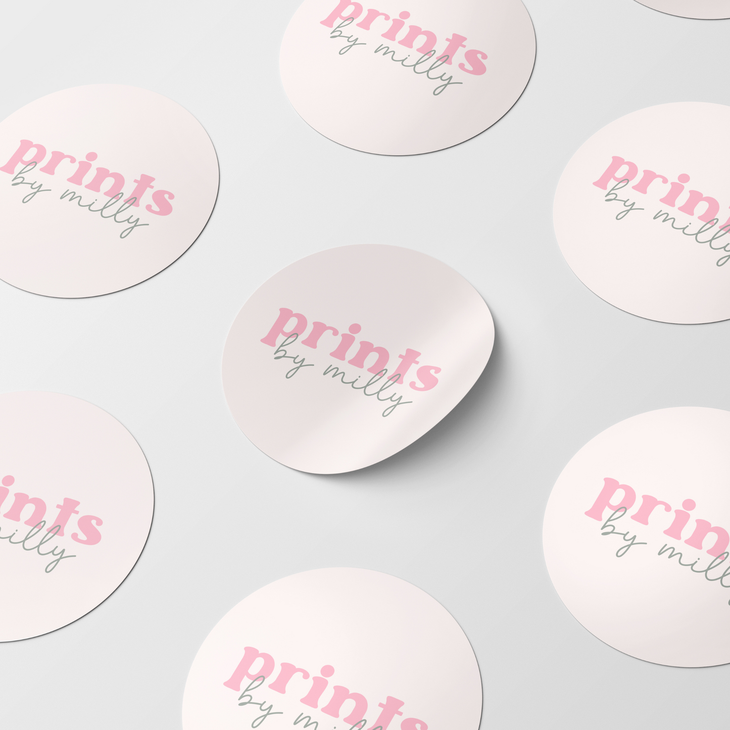 30mm Logo Sticker Sheets (48 per sheet) – Prints by Milly