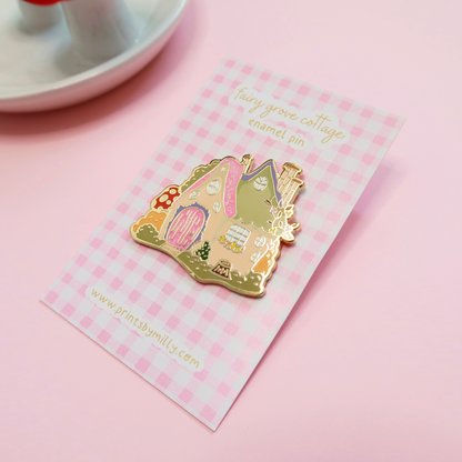Fairy Grove Cottage Enamel Pin