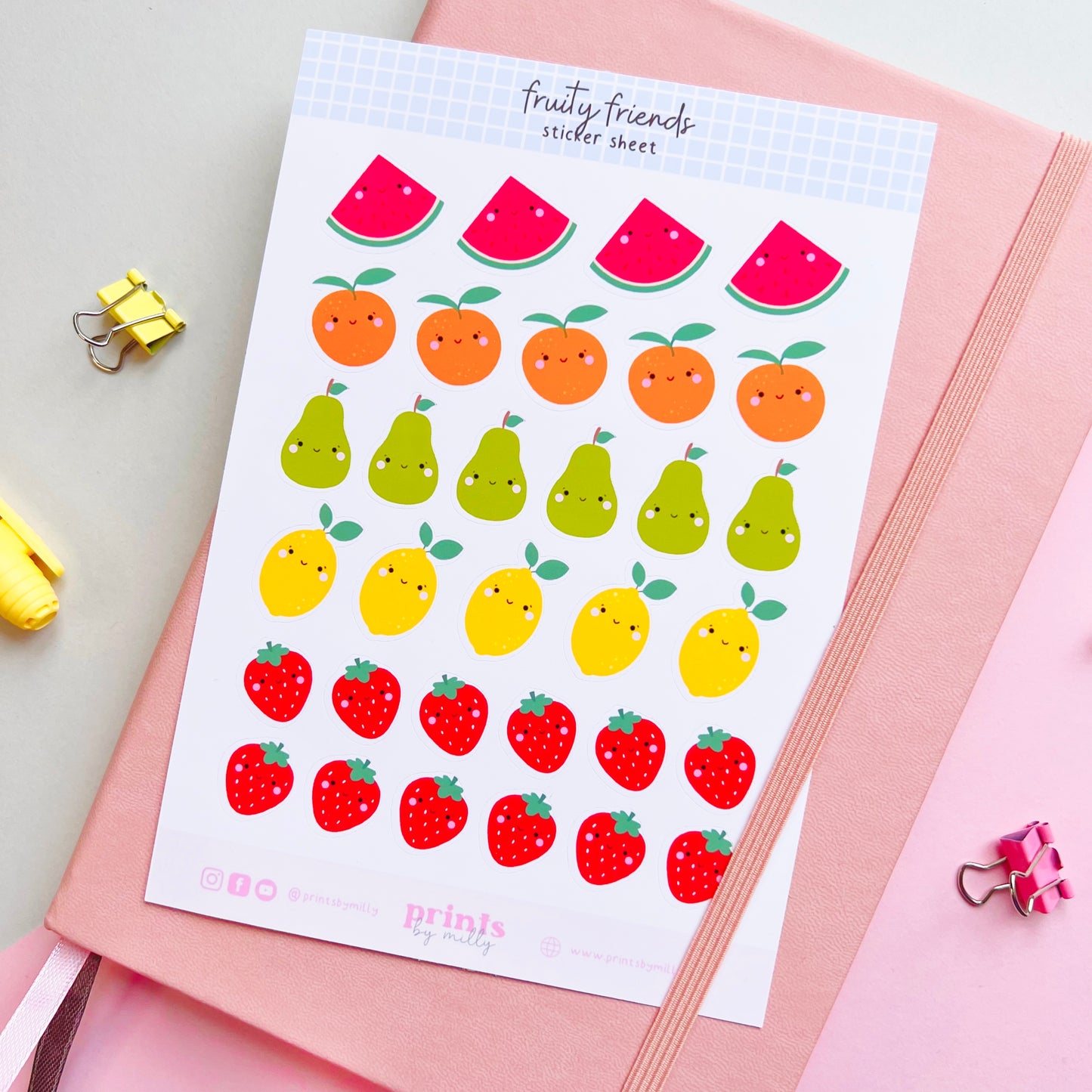 Fruity Friends Sticker Sheet