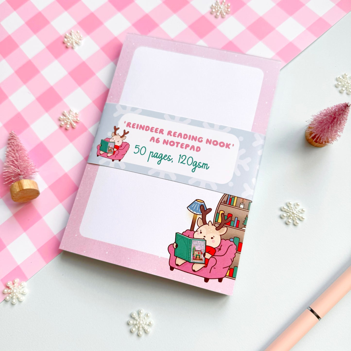 Cosy Reindeer Reading Nook Notepad