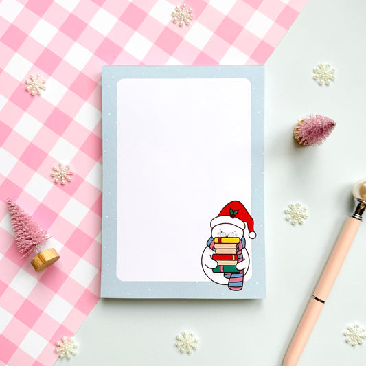 Snowman Librarian Notepad