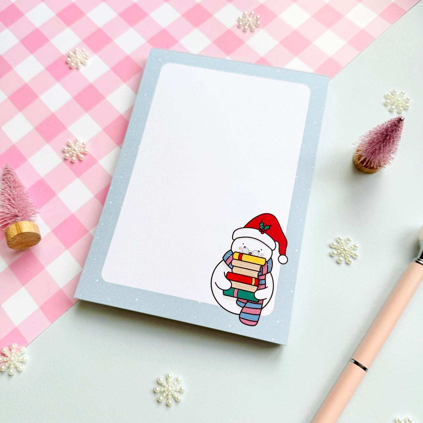 Snowman Librarian Notepad