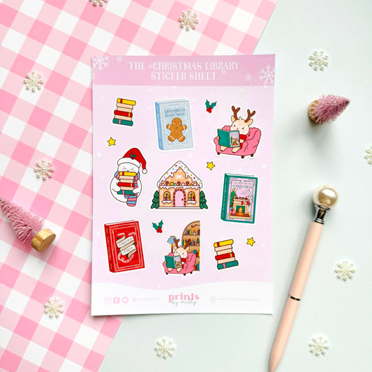 The Christmas Library Sticker Sheet