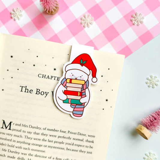 Snowman Librarian Magnetic Bookmark