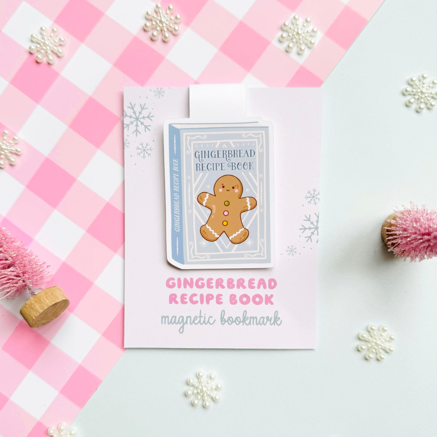 Gingerbread Recipe Book Magnetic Bookmark