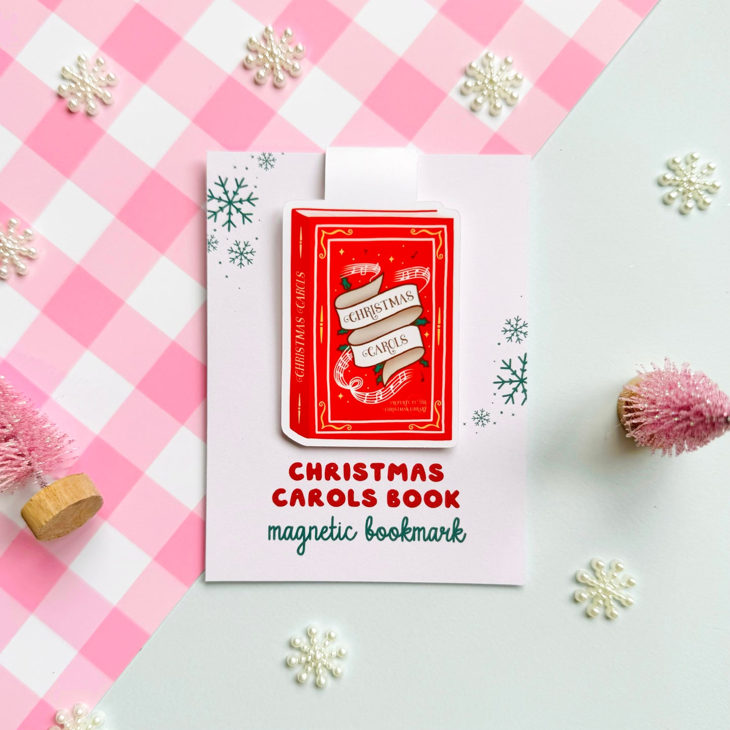 Christmas Carols Book Magnetic Bookmark