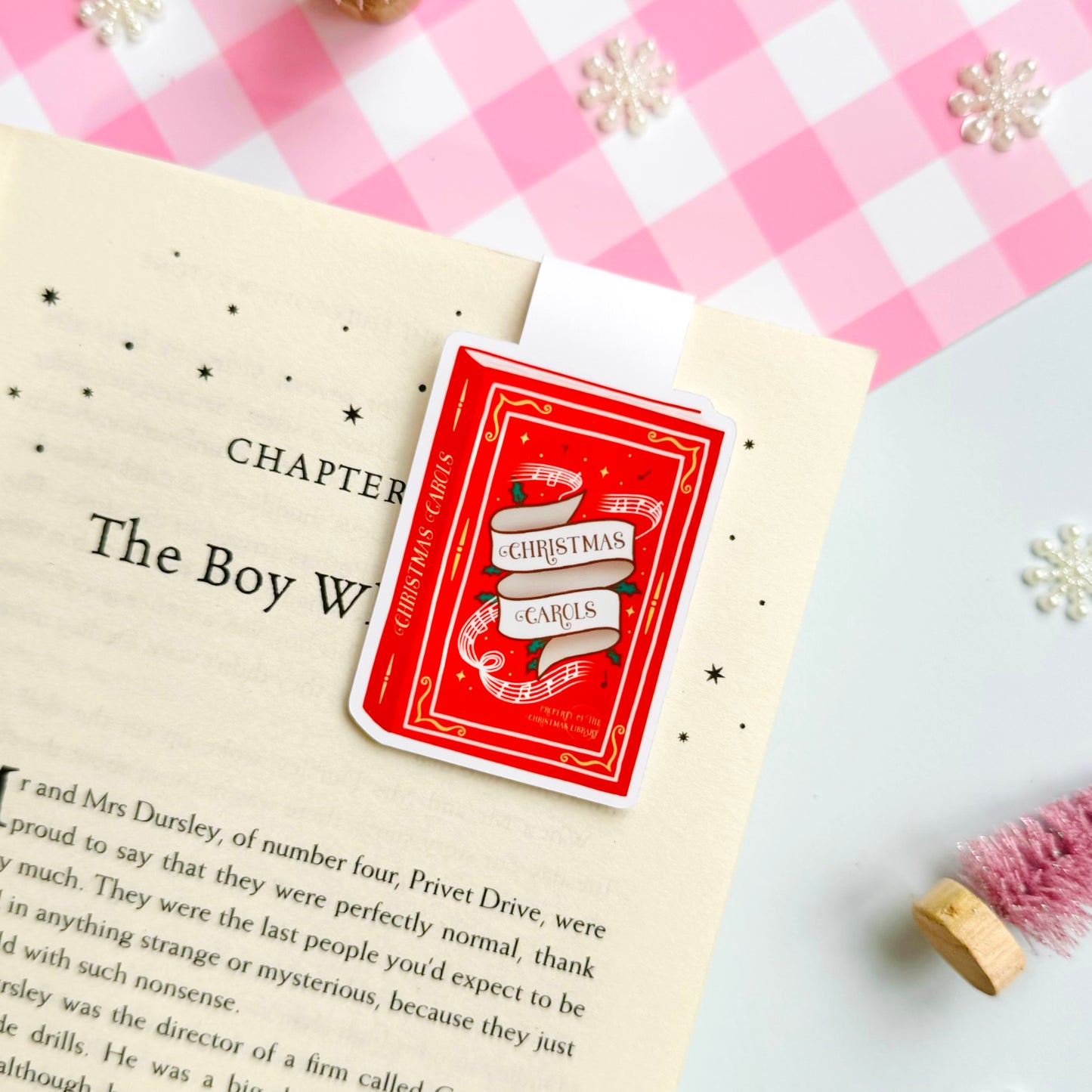 Christmas Carols Book Magnetic Bookmark