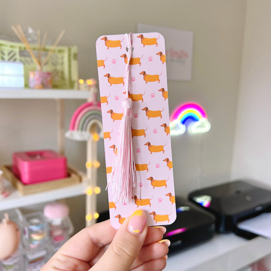 Sausage Dog Tassel Bookmark