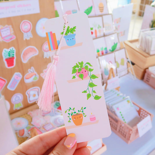 Happy House Plants Tassel Bookmark