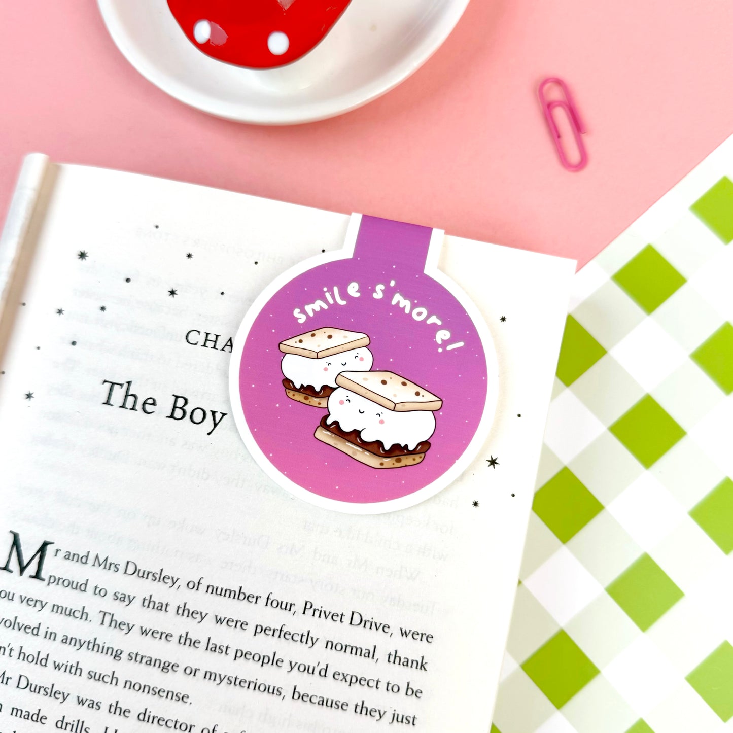 Smile S'more Magnetic Bookmark