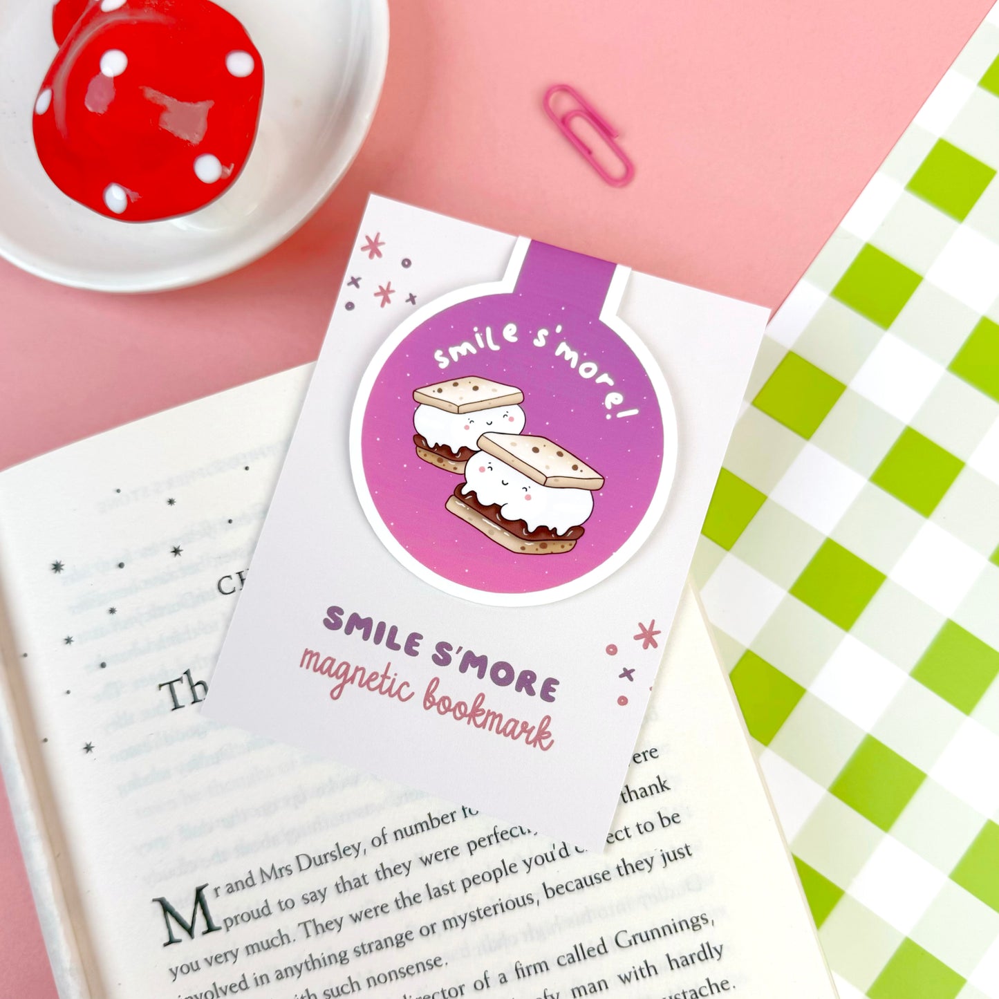 Smile S'more Magnetic Bookmark