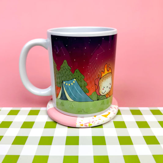 Cosy Campfire Scene Mug