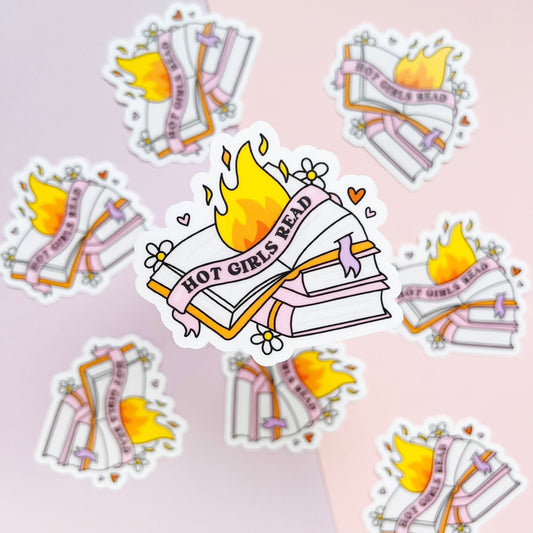 Hot Girls Read Sticker