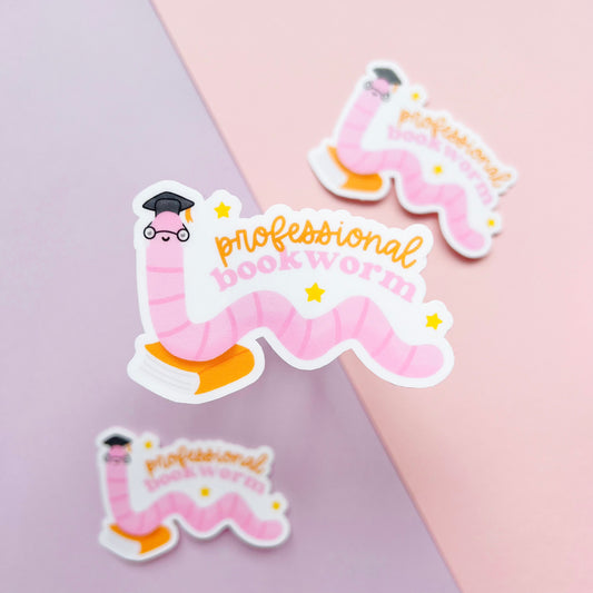 Professional Bookworm Sticker