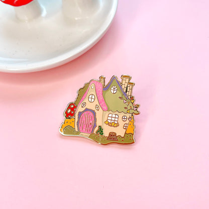 Fairy Grove Cottage Enamel Pin