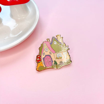 Fairy Grove Cottage Enamel Pin