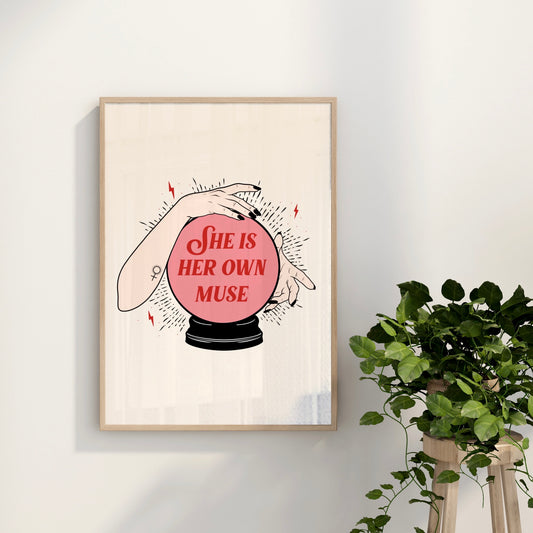 She Is Her Own Muse Wall Art Print