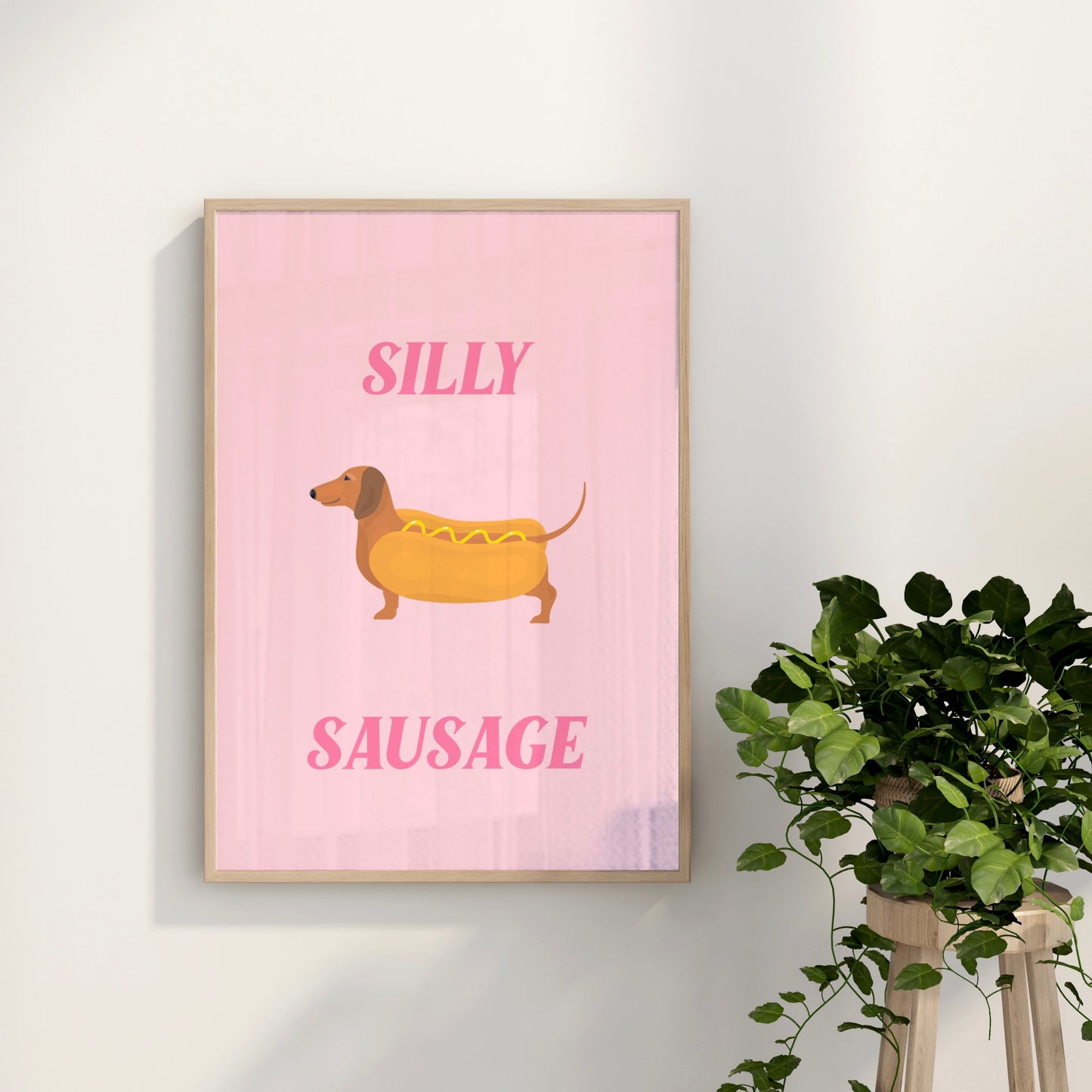Silly Sausage Wall Art Print