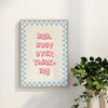 BRB, Busy Overthinking Wall Art Print