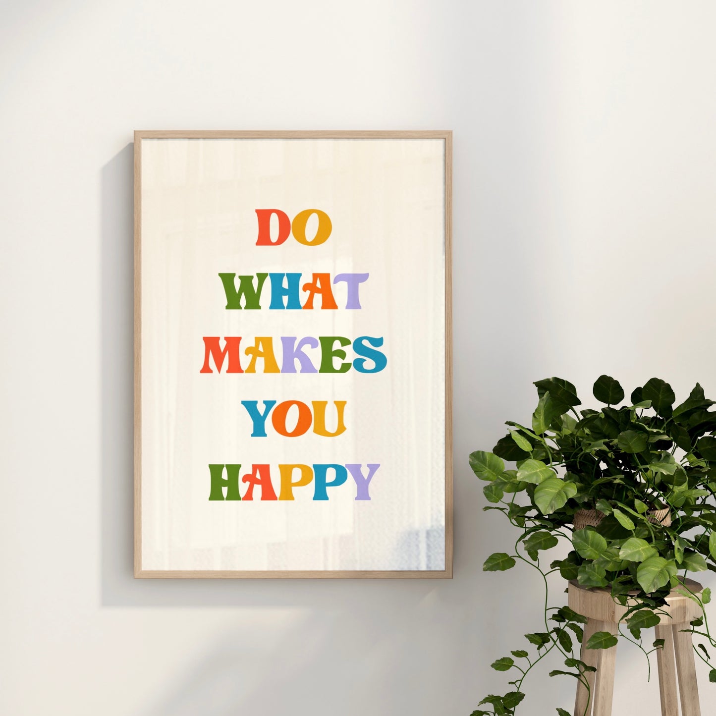Do What Makes You Happy Quote Wall Art Print