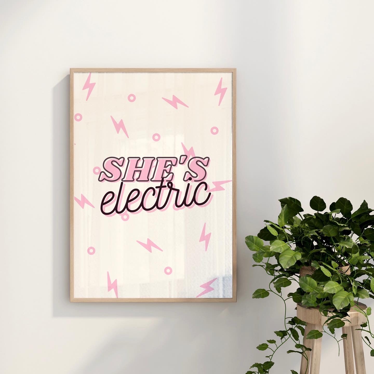 She's Electric Wall Art Print