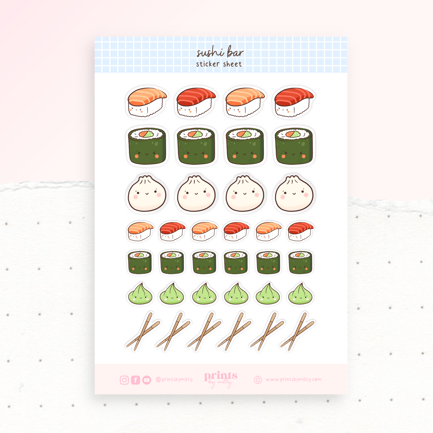 Sushi Bar Sticker Sheet