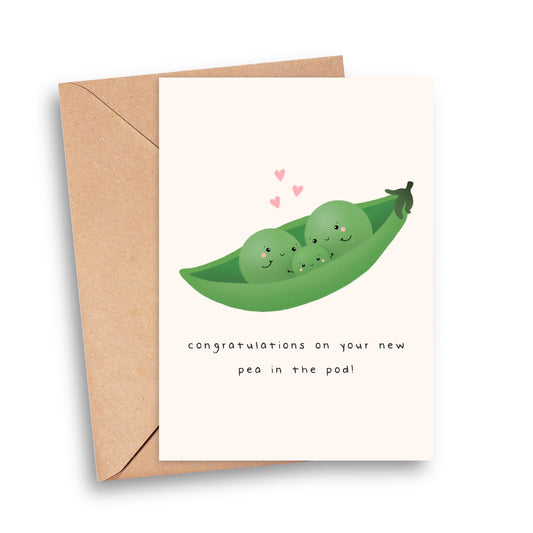 Congratulations on Your New Pea in the Pod New Baby Card